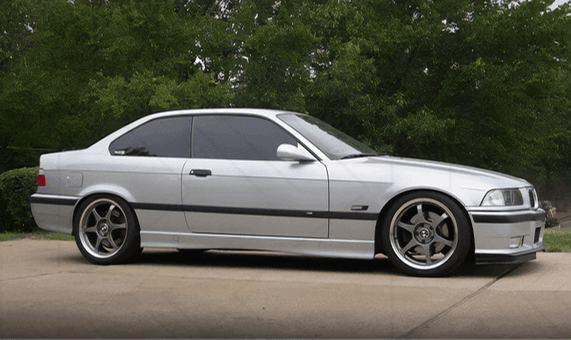 BMW E36 side indicator lights by K2 Industries, black or chrome trim crystal marker lights for 1992-1996 models.