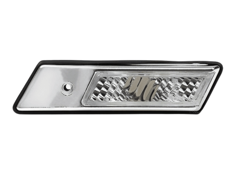 BMW E36 side indicator lights with black or chrome trim, crystal style, for 1992-1996 models by K2 Industries.