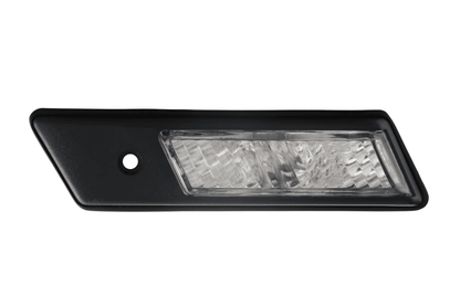 BMW E36 1992-1996 side indicator lights with black or chrome trim by K2 Industries, crystal-clear lens design, side marker lights.