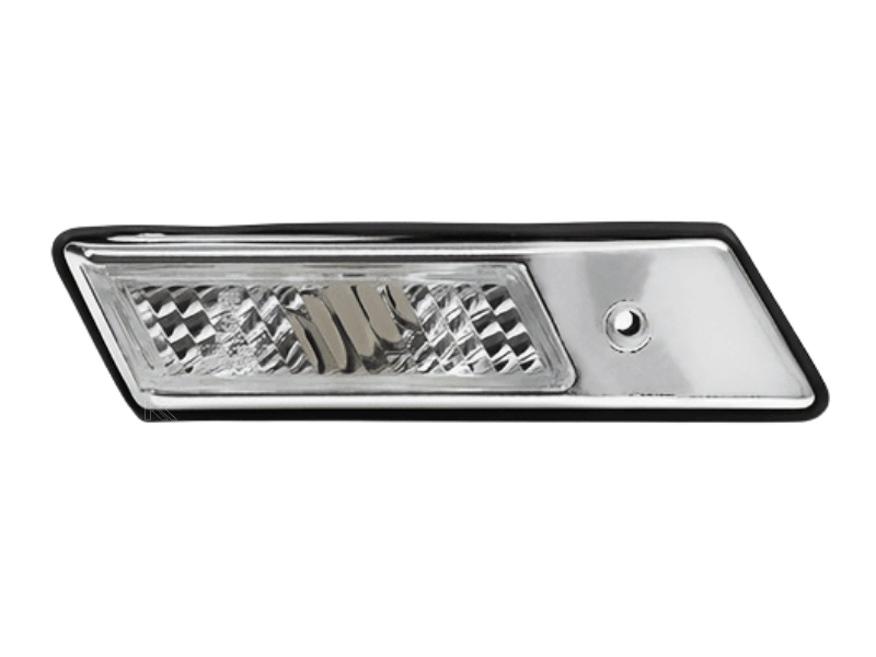 BMW E36 side indicator lights with black or chrome trim, crystal design, compatible with 1992-1996 models by K2 Industries