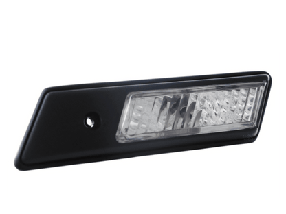 BMW E36 side indicator lights in black or chrome trim, crystal clear lens, for 1992-1996 models by K2 Industries.