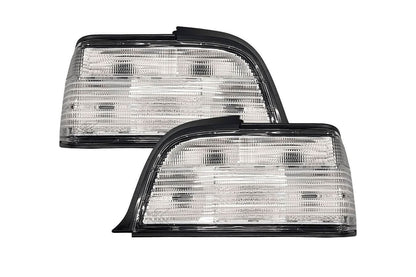 Clear tail lights for BMW E36 Coupe and Convertible, V3 custom design by K2 Industries, 1992-1999 model.