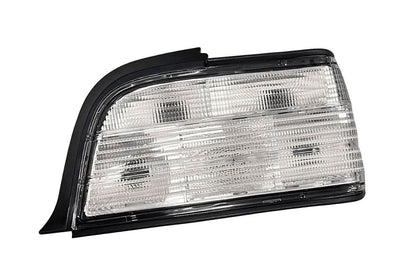 BMW E36 coupe and convertible custom clear tail lights by K2 Industries, showing sleek, modern design for 1992-1999 models.