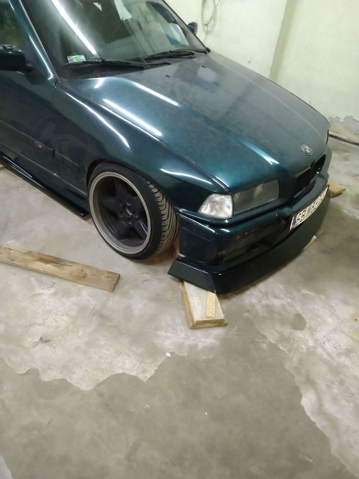 BMW E36 JDM Style Front Lip V2 by K2 Industries, front bumper lip for 1992-1999 BMW E36 with aggressive design.