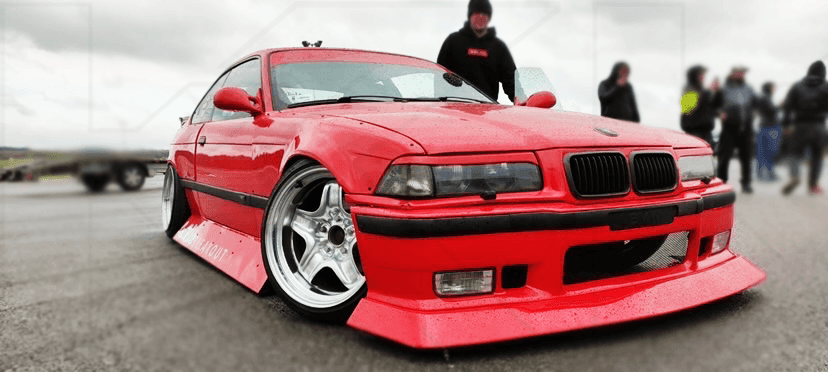 BMW E36 JDM Style Front Lip V2 by K2 Industries, front bumper lip for 1992-1999 BMW E36 models, enhances sporty look.