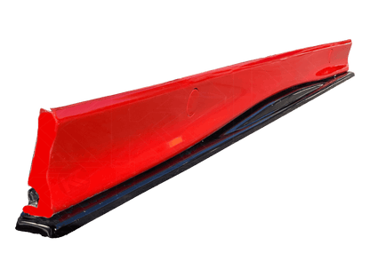 Black BMW E36 M3 Series 3 side skirt extensions by K2 Industries, designed for 1992-1999 model years, shown from the side.