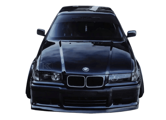 BMW E36 M3 Series 3 JDM style front lip by K2 Industries, showcasing the sleek automotive accessory for 1992-1999 models.