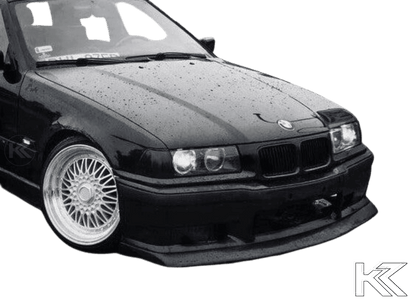 BMW E36 M3 Series 3 JDM Style front lip by K2 Industries, aftermarket car body kit accessory for 1992-1999 models.