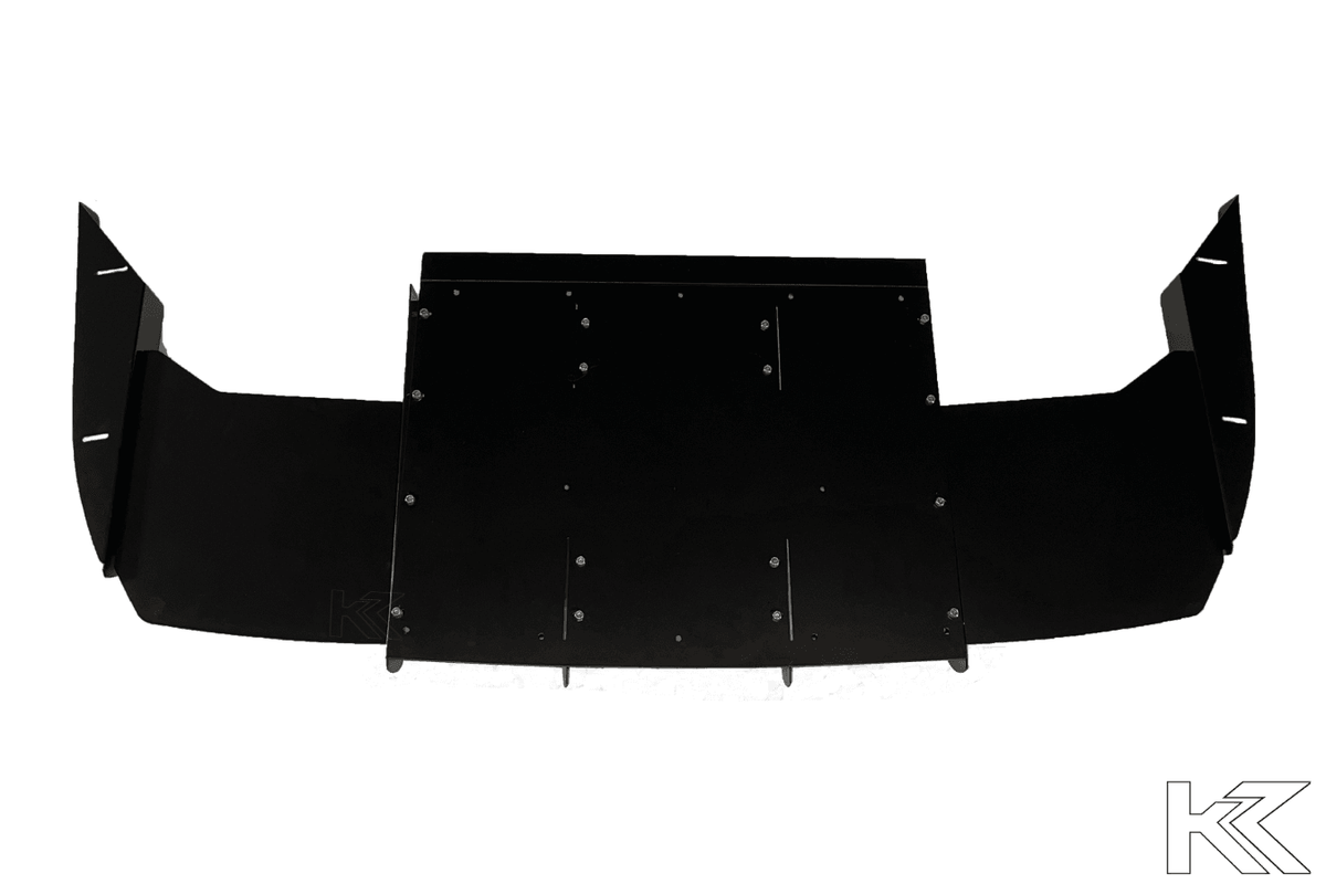 BMW E36 Precision Aluminum Diffuser V1 by K2 Industries, showcasing the sleek design and metallic finish for 1992-1999 models.