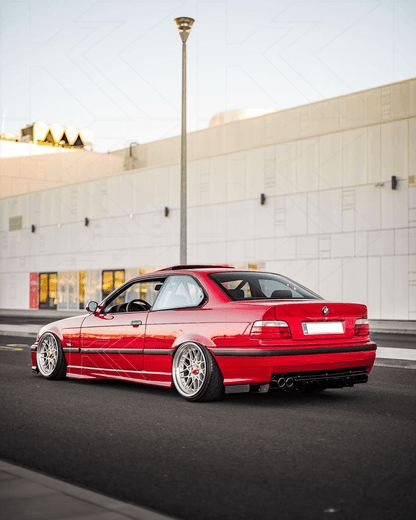 BMW E36 Precision Aluminum Diffuser V1 by K2 Industries, showcasing the sleek, lightweight diffuser design for 1992-1999 models.