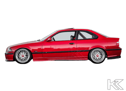BMW E36 Precision Aluminum Diffuser V1 by K2 Industries, showcasing the sleek diffuser design for 1992-1999 models.