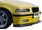 BMW E36 Rieger front lip in carbon style by K2 Industries, designed for non-M models, visible on the front bumper.
