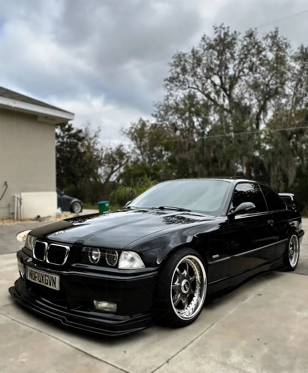 BMW E36 Rieger M3 front lip by K2 Industries, showcasing the sleek aerodynamic design for 1990-1999 BMW E36 models.