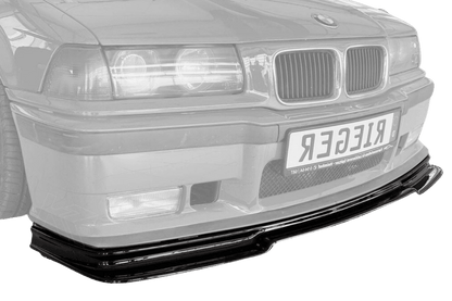 BMW E36 Rieger front lip for M3, K2 Industries, 1990-1999, car front lip spoiler with sleek aerodynamic design.