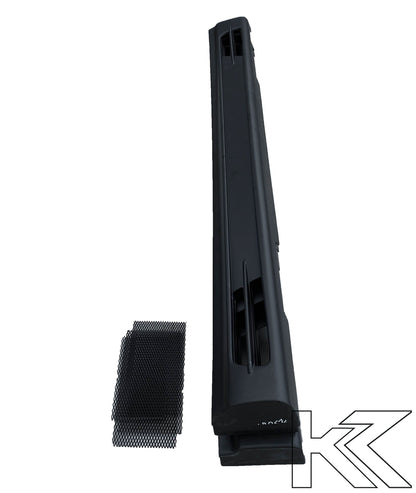 BMW E36 Rieger Vented Side Skirts by K2 Industries, Type 1, for 1990-1999 models, showcasing sleek automotive side panel design.
