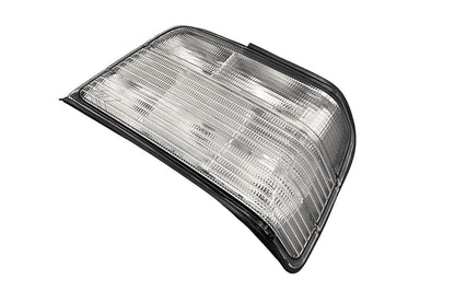 BMW E36 Sedan custom clear tail lights V3 by K2 Industries, showing sleek, transparent design for 1992-1999 BMW E36 models.