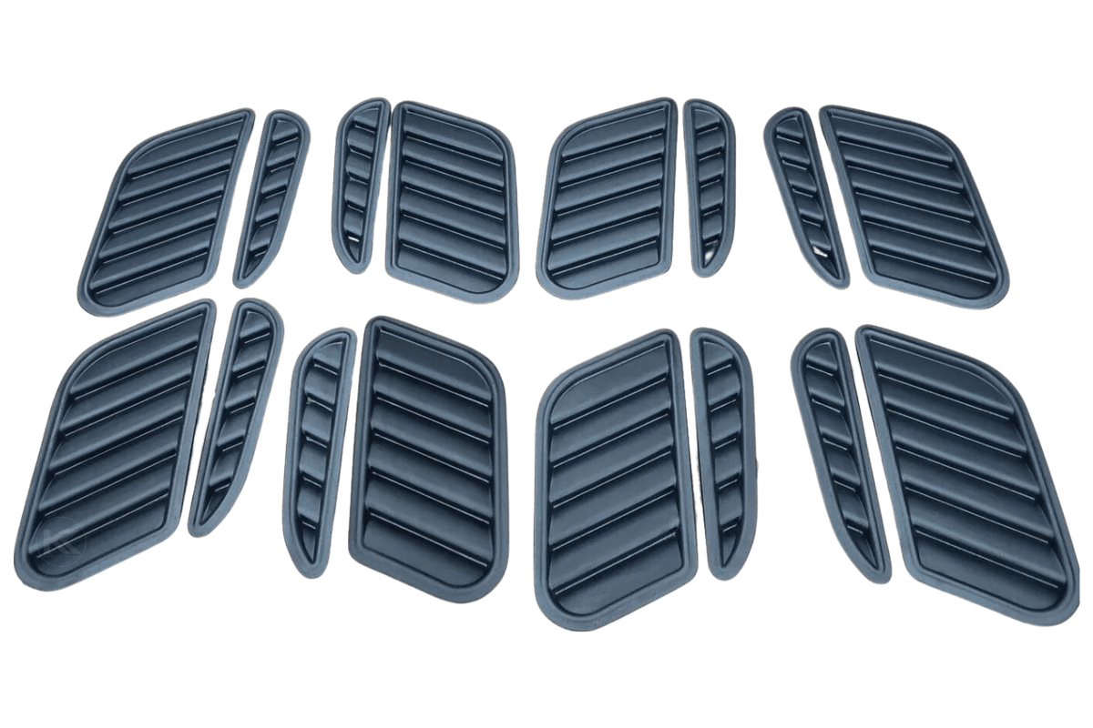 BMW E36 Series 3 GTR-inspired front hood vents by K2 Industries, designed for 1990-1999 coupe and sedan models.