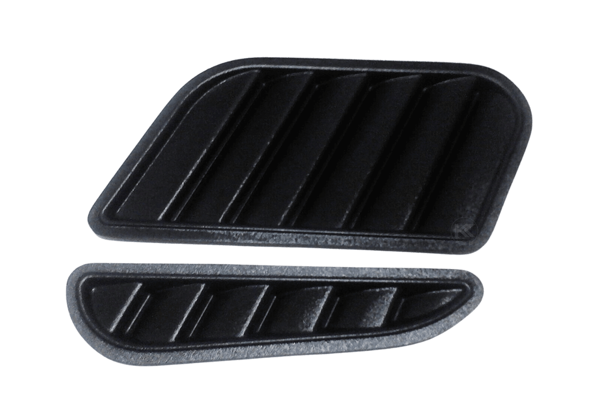 BMW E36 Series 3 GTR-inspired front hood vents by K2 Industries, designed for 1990-1999 models, featuring aggressive styling.