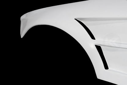 BMW E36 Vented Front Over-Fenders by K2 Industries, showing close-up of vented design on front wheel arches for 1990-1999 models.