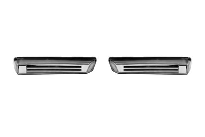 BMW E38 E46 M3 crystal side marker light with clear and smoke lens, amber and white LED indicators from K2 Industries (1995-2006).