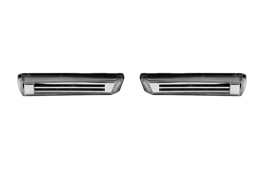 BMW E38 E46 M3 crystal side marker light with clear and smoke lens, amber and white LED indicators from K2 Industries (1995-2006).