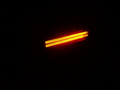 BMW E38 7-Series and E46 M3 crystal LED side marker light with clear and smoked lenses, amber and white LEDs by K2 Industries.