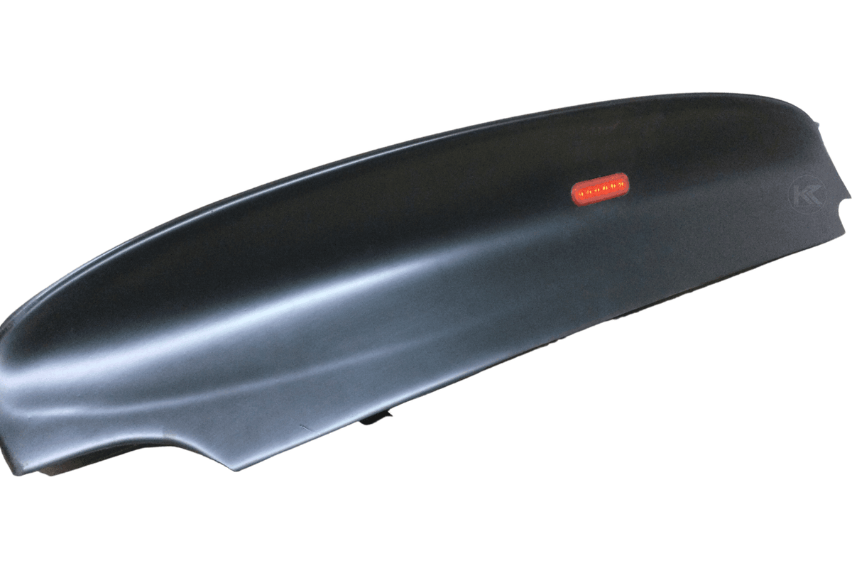 BMW E39 Series 5 CSL-inspired ducktail trunk spoiler by K2 Industries, showcasing the sleek, aerodynamic design on the car's rear.