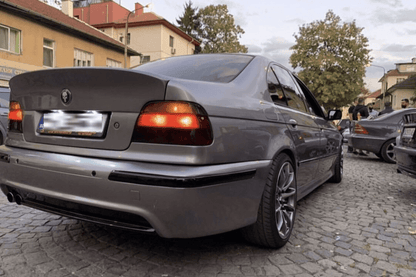 BMW e39 Series 5 CSL-inspired ducktail trunk spoiler by K2 Industries, sleek aerodynamic design for 1996-2003 models.