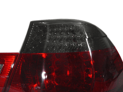 BMW E46 2D Depo LED tail lights set by K2 Industries, 4-piece pair for 1999-2003 BMW E46 2-door models.
