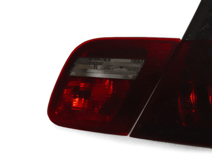 BMW E46 2D Depo LED Tail Lights set by K2 Industries, four-piece tail light assembly for 1999-2003 BMW E46 models.