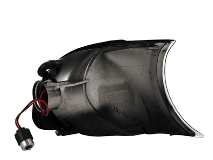 BMW E46 2D/Cabrio LED corner lights by K2 Industries, clear screw-on design for 2002-2003 BMW E46 models.