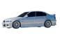 BMW E46 Sedan, Compact, or Touring side skirts by K2 Industries, Rieger "Twisty" design, shown on the vehicle.