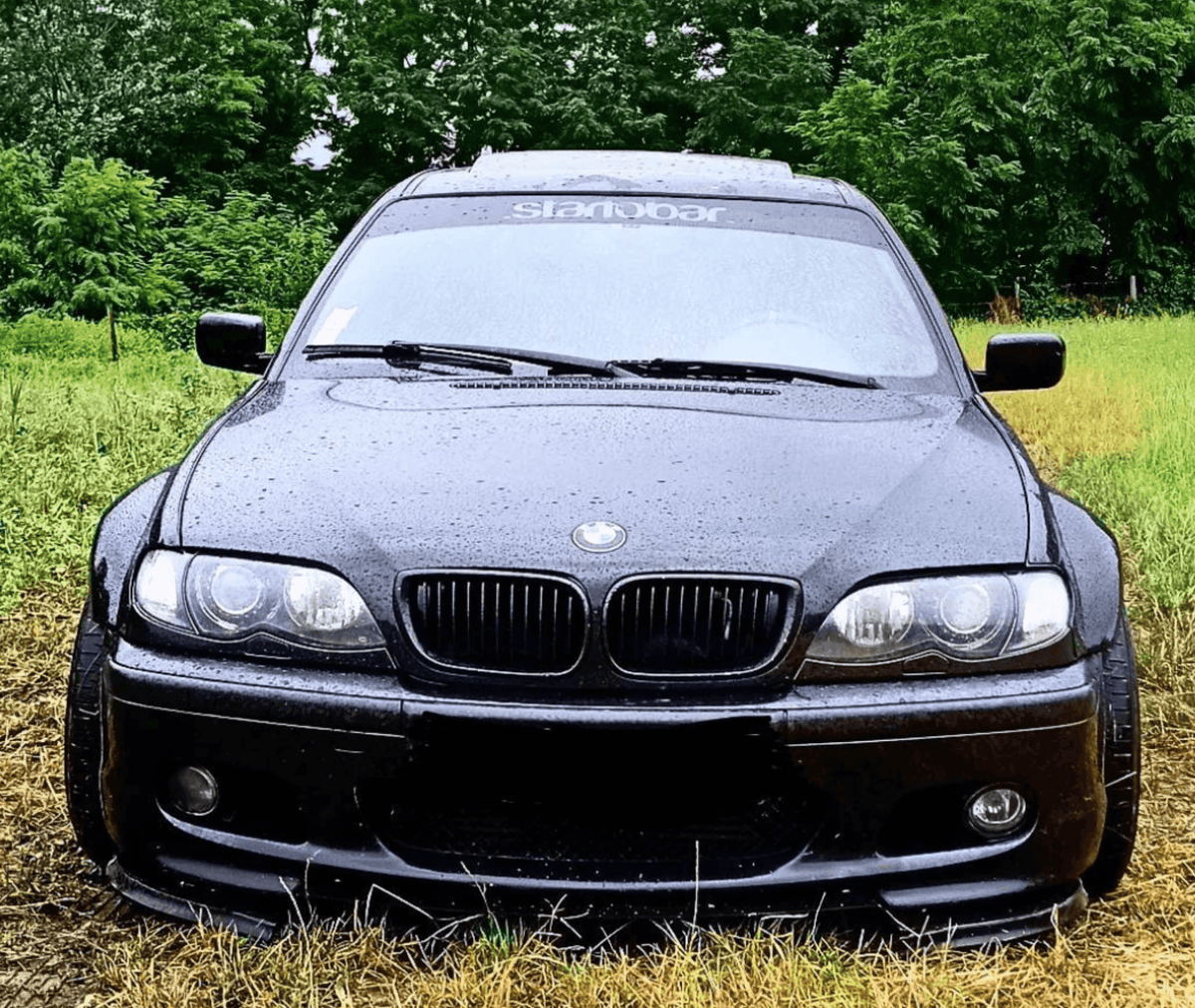 BMW E46 Touring Series 3 wide body kit by K2 Industries, featuring custom fenders, side skirts, and aerodynamic body enhancements.