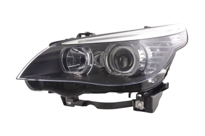 BMW E60 E61 5-Series LED headlights with OE+ Angel Eyes by K2 Industries, showing sleek headlight design for 2003-2006 models.