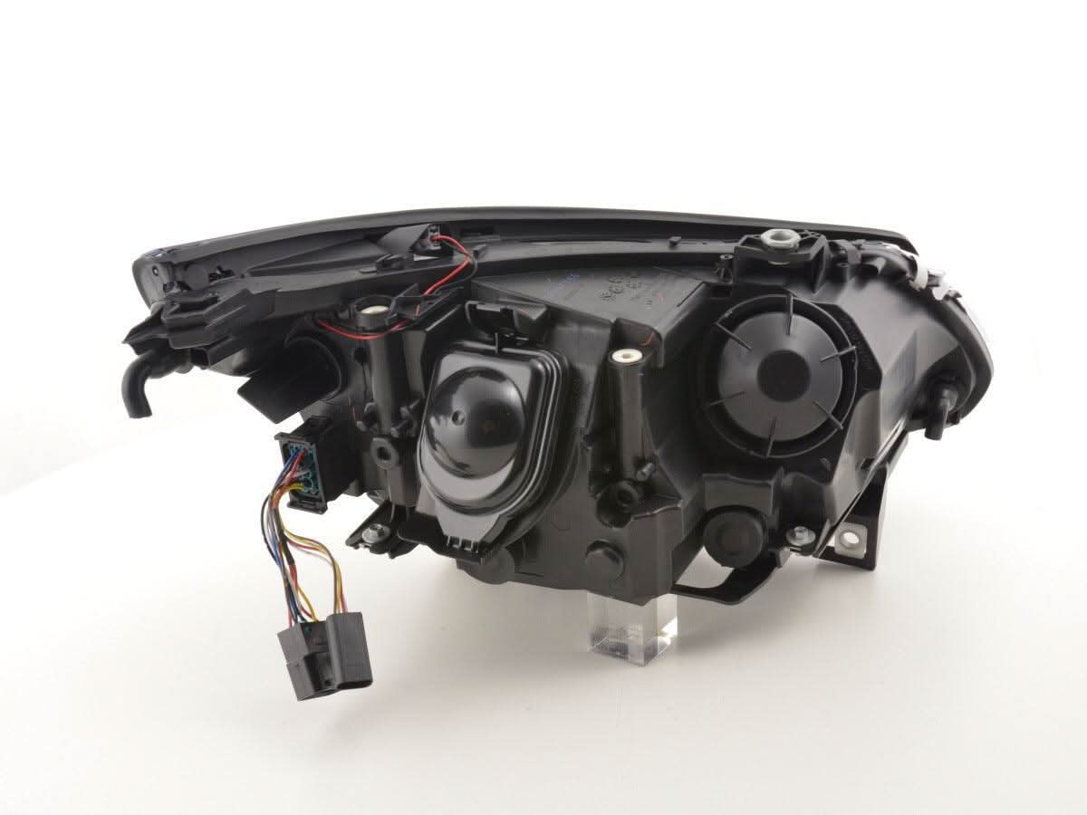 BMW E60 E61 5-Series LED headlights with angel eyes from K2 Industries, designed for 2003-2006 models, showcasing bright daytime illumination.