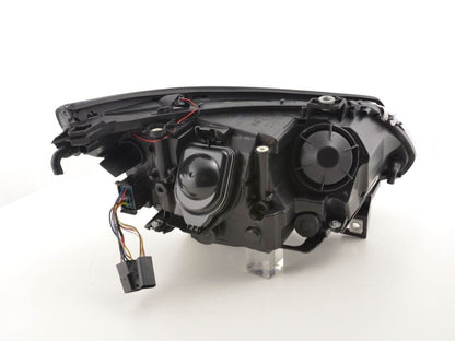 BMW E60 E61 5-Series LED headlights with angel eyes from K2 Industries, designed for 2003-2006 models, showcasing bright daytime illumination.