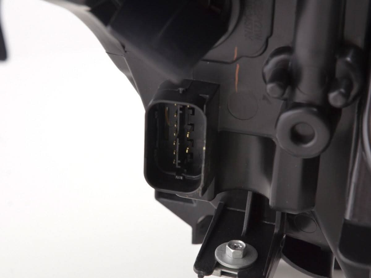 BMW E60 E61 5-Series LED Headlights with OE+ Angel Eyes by K2 Industries, featuring bright white LED rings for 2003-2006 models.