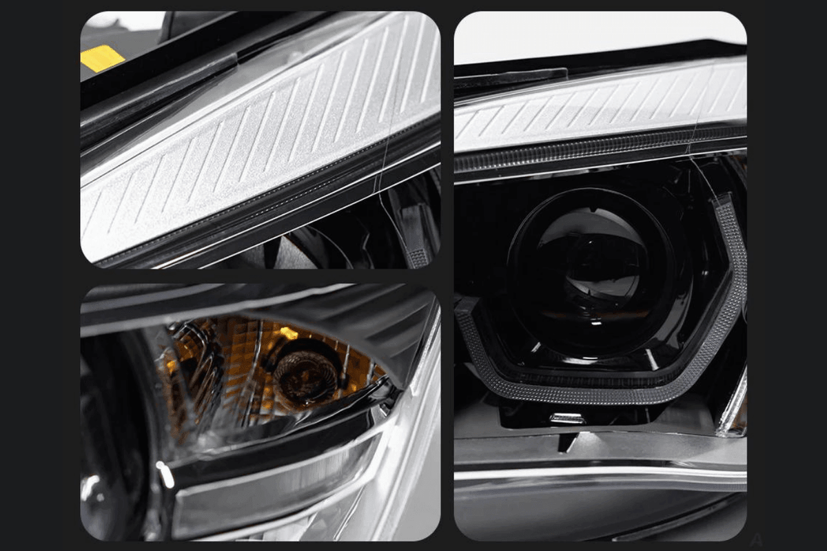 BMW E84 X1 headlights with modern angel eye design, HID bi-xenon bulbs, from K2 Industries for 2010-2015 models.