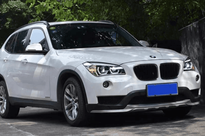 BMW E84 X1 headlights with modern angel eye HID Bi-Xenon lighting by K2 Industries, model years 2010-2015.