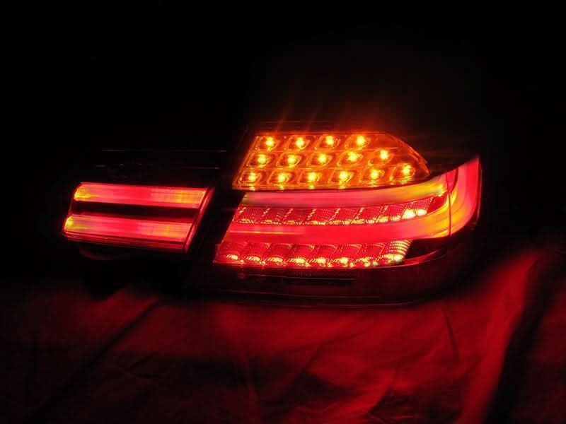 BMW E92 Coupe Euro LCI Look LED Tail Lights 4-piece set with wiring, designed for 2007-2010 BMW E92 models by K2 Industries.