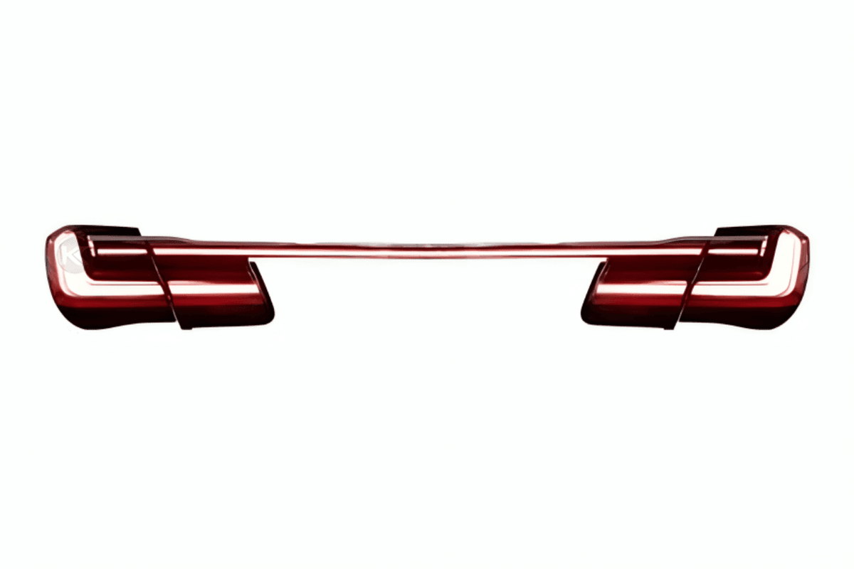 BMW F02 7 Series red LED luxury beam tail lights from K2 Industries, compatible with 2008-2015 models, showcasing sleek design.