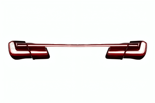 BMW F02 7 Series red LED luxury beam tail lights from K2 Industries, compatible with 2008-2015 models, showcasing sleek design.