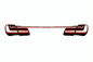 BMW F02 7 Series red LED luxury beam tail lights from K2 Industries, compatible with 2008-2015 models, showcasing sleek design.