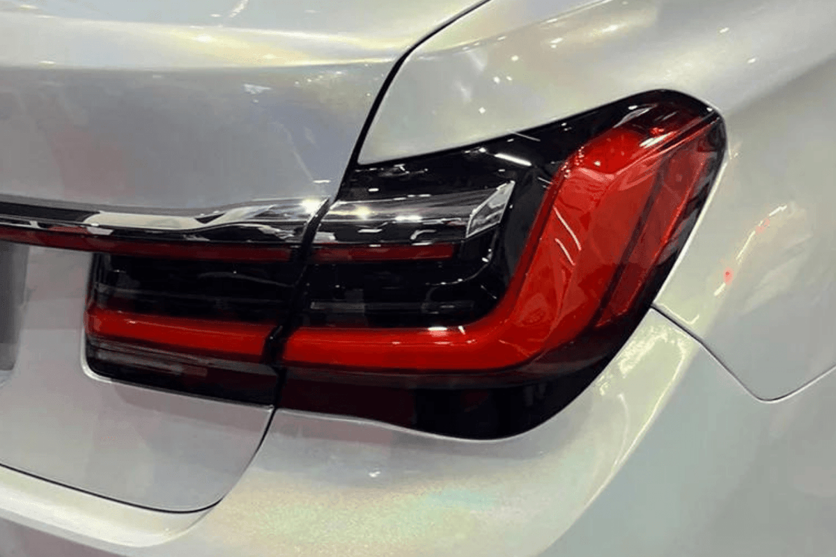 BMW F02 7 Series red LED luxury beam style tail lights by K2 Industries, featuring modern design for 2008-2015 models.