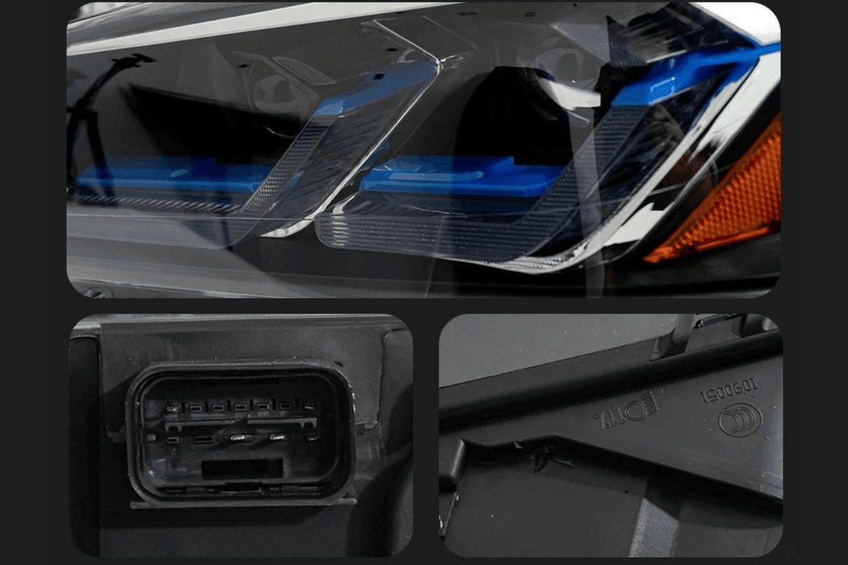 BMW F25 X3 2010-2013 Modern Style LED Headlights by K2 Industries showing sleek headlight design and LED light features.