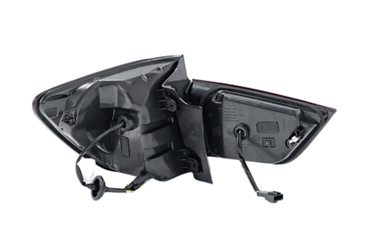 BMW F25 X3 LED tail lights by K2 Industries, next-gen LCI style, for 2010-2017 models, showing sleek design and bright illumination.