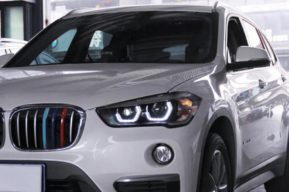 BMW F48 X1 headlights upgrade by K2 Industries, modern style headlight assembly for 2016-2020 model with sleek design