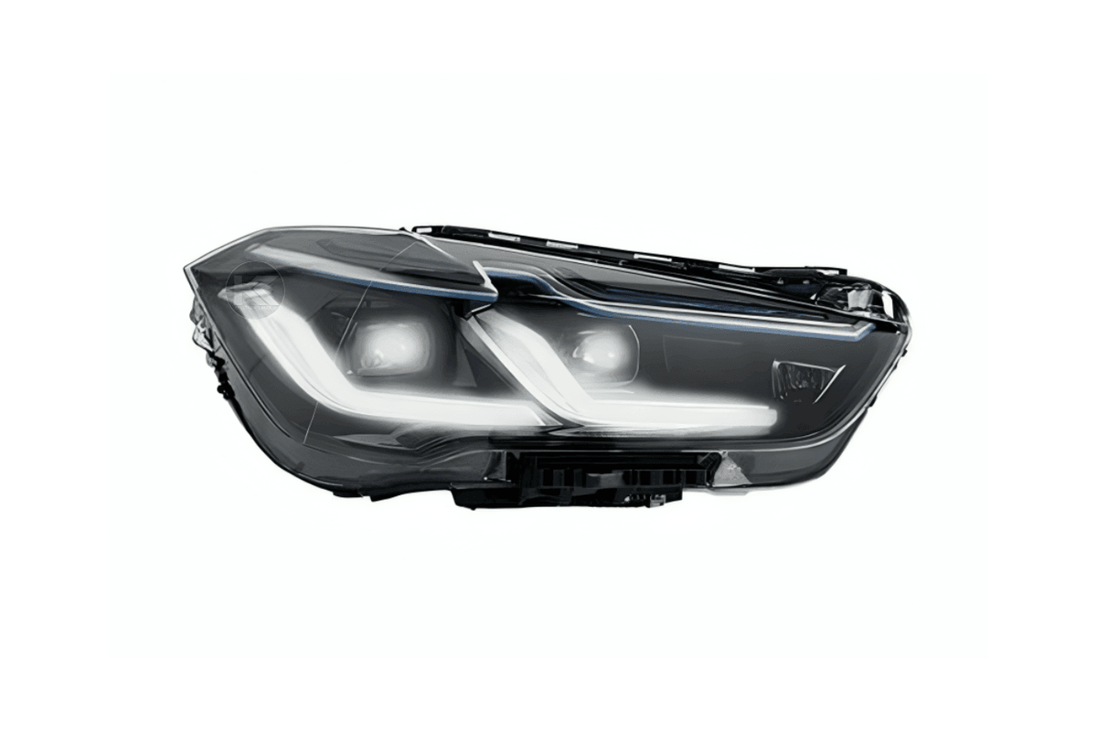 BMW F48 X1 modernized headlight upgrade by K2 Industries, showcasing sleek design and advanced lighting features for 2016-2020 models