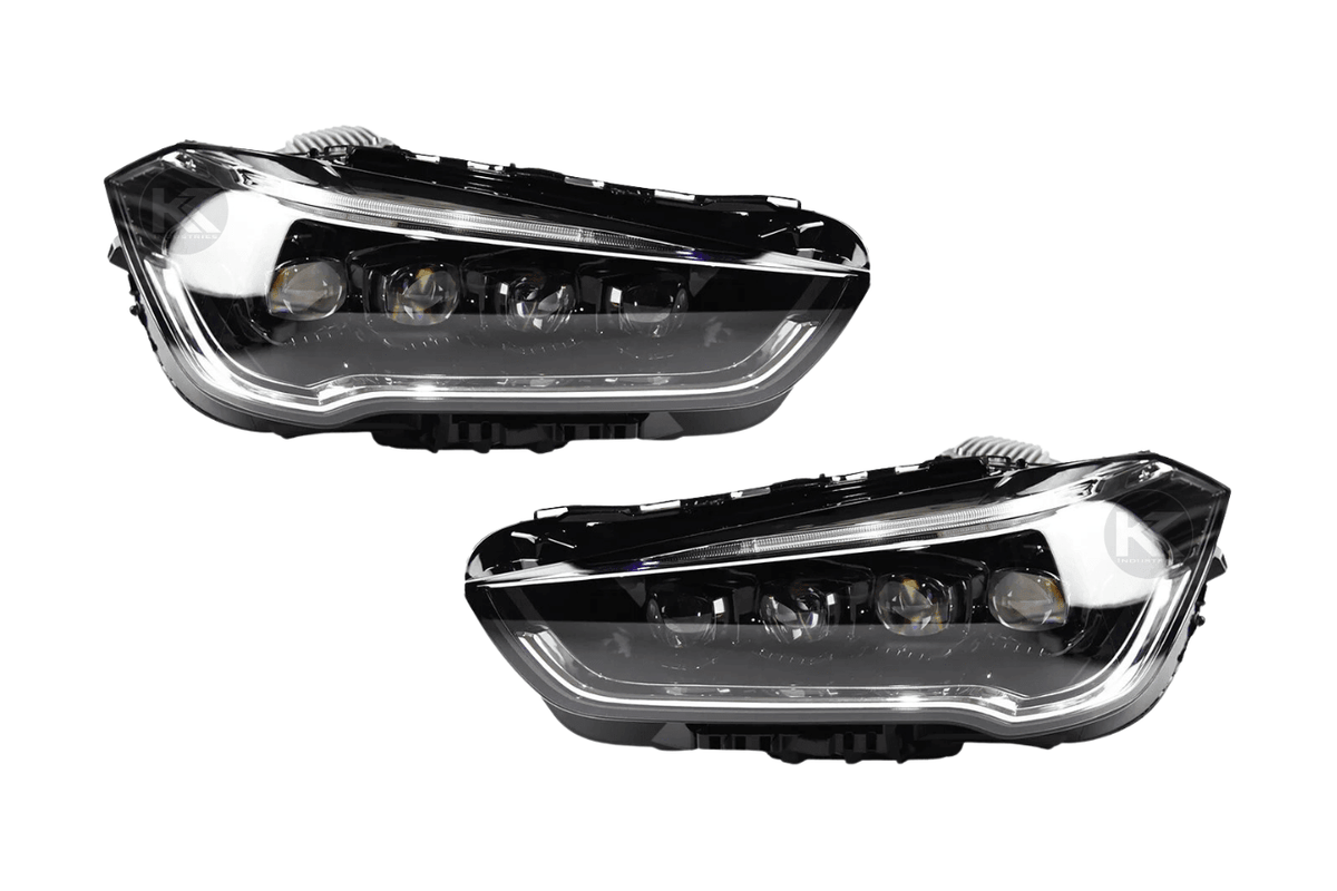 BMW F48 X1 Multi-Beam LED Headlight Upgrade by K2 Industries, showing the sleek, modern LED headlights for 2016-2020 model.