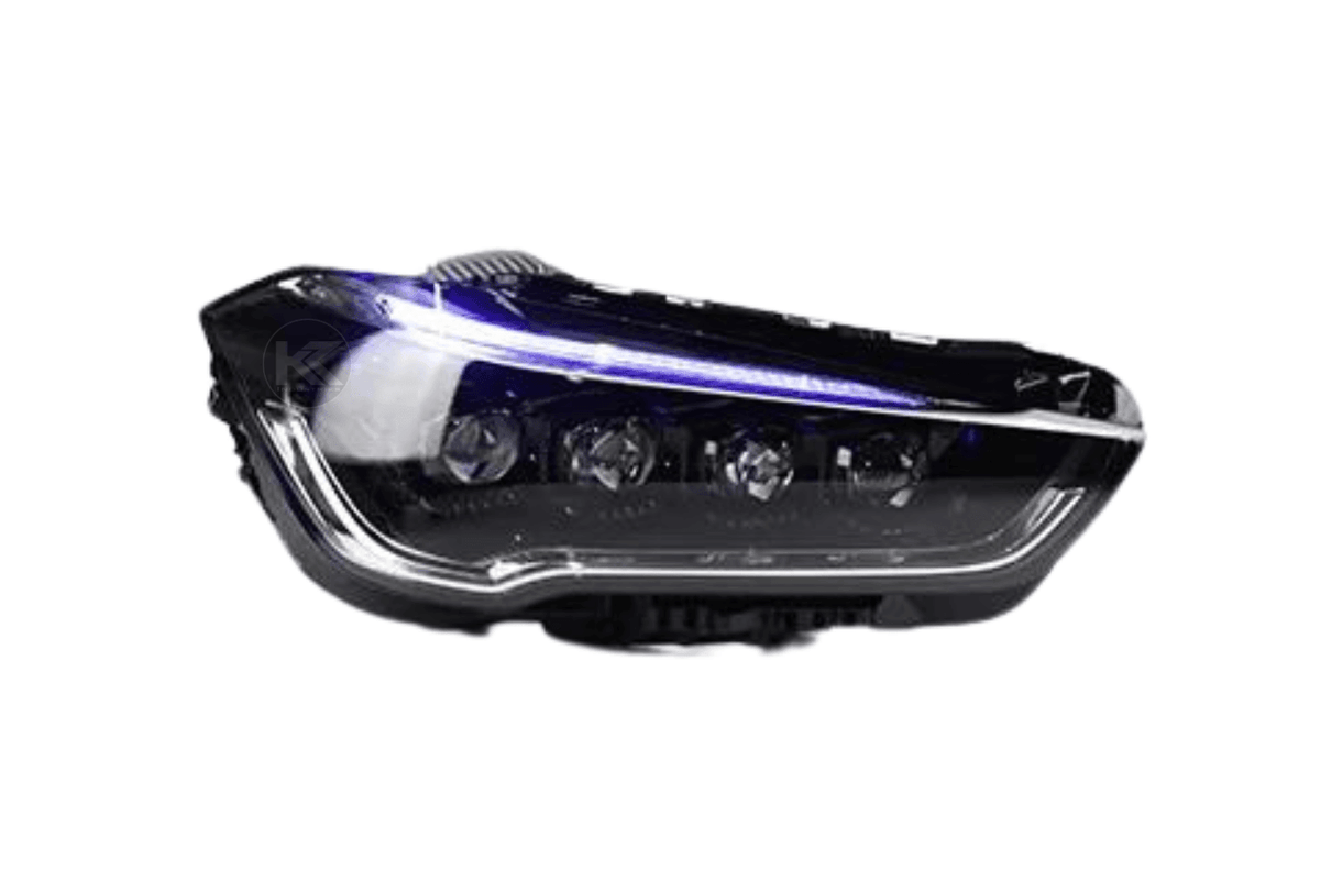 BMW F48 X1 Multi-Beam LED Headlight upgrade by K2 Industries, showing the advanced LED headlight assembly for 2016-2020 models.